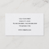 Carte de visite Shimmer jaune (Dos)