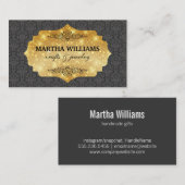 Carte De Visite Shimmer Or | Damas (Devant / Derrière)