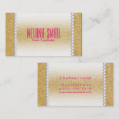 Carte De Visite Shimmer Or | Fade & Perles (Devant / Derrière)