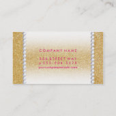 Carte De Visite Shimmer Or | Fade & Perles (Dos)