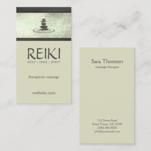 Carte De Visite Shimmerger Zen Stones Reiki Massage Thérapiste