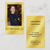 Carte De Visite Shimmery Elegant Modern Gold Band Arrière - plan P (Devant / Derrière)