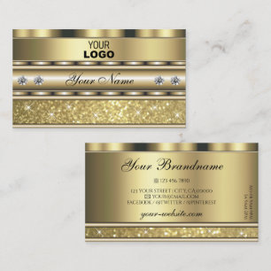 Carte De Visite Shimmery Gold Sparkling Parties scintillant Ajoute