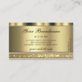 Carte De Visite Shimmery Gold Sparkling Parties scintillant Ajoute (Dos)