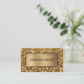 Carte De Visite Shimmery Ombre et Sparkly Gold Sequin Parties scin (Debout devant)
