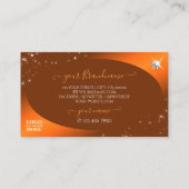 Carte De Visite Shimmery Orange Cute Parties scintillant Étoiles B (Dos)