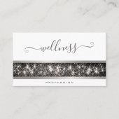 Carte De Visite Shimmery Silver Parties scintillant Custom Photo L (Devant)