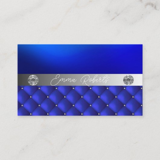 Carte De Visite Shimmery Silver Sparkle Parties scintillant Diamon (Devant)