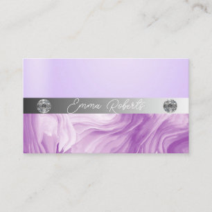 Carte De Visite Shimmery Silver Sparkle Parties scintillant Diamon