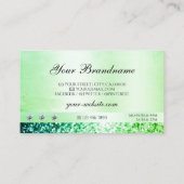 Carte De Visite Shimmery Turquoise Diamants de Parties scintillant (Dos)