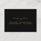 Carte De Visite Shine d'huile noire or (Beige / Noir) (Dos)