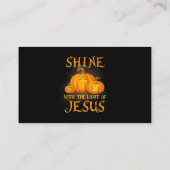 Carte De Visite Shine With The Light Of Jesus Christian Halloween  (Dos)
