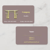 Carte De Visite Shinto Gold (Devant / Derrière)