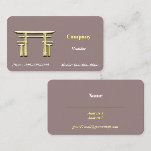 Carte De Visite Shinto Gold (Devant / Derrière)