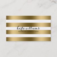 Shiny Gold & White Stripes Motif moderne