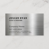 Carte De Visite Shiny Metallic Mechanic Automotive Repair Service  (Dos)