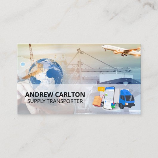 Carte De Visite Shipping Air Boat Trucking Freight  (Devant)