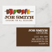 Carte De Visite Shish Kebab Cuvette de brochettes de légumes Chef  (Devant / Derrière)