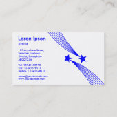 Carte De Visite Shooting Stars - bleu sur le blanc (Dos)