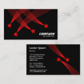 Carte De Visite Shooting Stars - rouge sur le noir (Devant / Derrière)