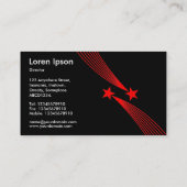 Carte De Visite Shooting Stars - rouge sur le noir (Dos)