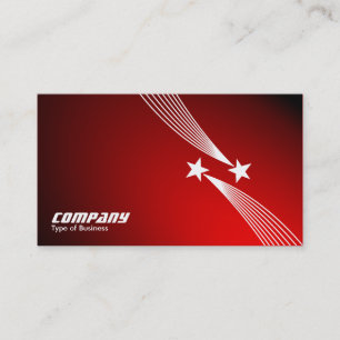 Carte De Visite Shooting Stars v2 - Blanc sur le rouge éclairé p