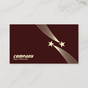 Carte De Visite Shooting Stars v2 - Crème sur Marron