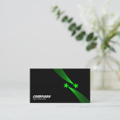 Carte De Visite Shooting Stars v2 - Vert sur le noir (Debout devant)