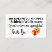 CARTE DE VISITE SHOPPER PERSONNEL (Dos)