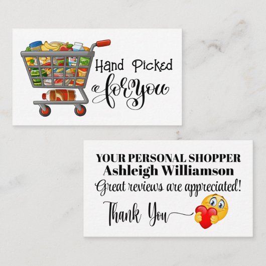 CARTE DE VISITE SHOPPER PERSONNEL (Devant / Derrière)