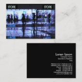 Carte De Visite Shopping dans la pluie (Devant / Derrière)