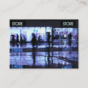Carte De Visite Shopping dans la pluie