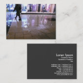 Carte De Visite Shopping dans la pluie, Mini photo (Devant / Derrière)