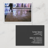 Carte De Visite Shopping dans la pluie, Mini photo (Devant / Derrière)