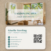 Carte De Visite Short Term Rental QR Code Professional