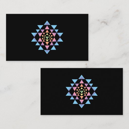 Carte De Visite Shri Yantra Méditation Bouddhisme Géométrie Sacrée (Devant / Derrière)