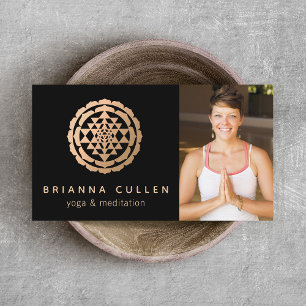 Carte De Visite Shri Yantra, Yoga et méditation Photo