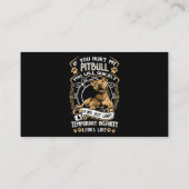 Carte De Visite Si Vous Avez Blessé Mon Pitbull, Vous Serez Rapide (Dos)