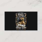Carte De Visite Si Vous Avez Blessé Mon Pitbull, Vous Serez Rapide (Devant)