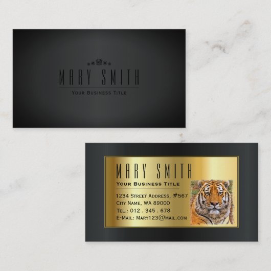 Carte De Visite Siberian Tiger (Devant / Derrière)