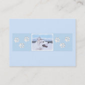 Carte De Visite Sibérie Husky (argent et blanc) Peinture Chien Art (Dos)