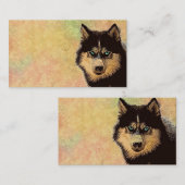 Carte De Visite Sibérien Husky (Devant / Derrière)