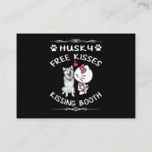 Carte De Visite Sibérien Husky Père Noël Noël Lumières Noël (Dos)