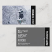 Carte De Visite Side Band - Neige dans le parc (Devant / Derrière)