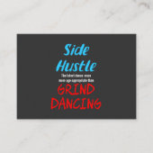 Carte De Visite Side Hustle vs Grind Dancing Neon Texte Bleu (Devant)
