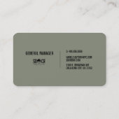 Carte De Visite Sidecar - Gestionnaires généraux (Dos)