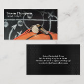 Carte De Visite Sifflet et tableau de bord de basket | Entraîneur  (Devant / Derrière)