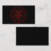Carte De Visite Sigil de lune triple de Baphomet et sigil de (Devant / Derrière)