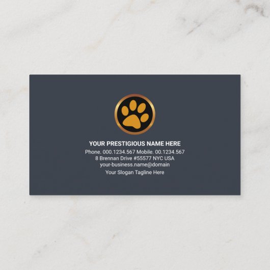 Carte De Visite Signal créatif de l'animal de compagnie Chat de ch (Dos)