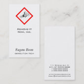 Carte De Visite Signal d'avertissement explosif (Devant / Derrière)
